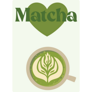 Matcha Coffee With Green Sticker