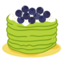 Matcha Desserts Pancake Sticker