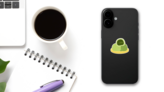 Matcha Desserts Sticker on a Phone (New) example