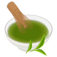 Matcha Drink Stirred With Bamboo Sticker