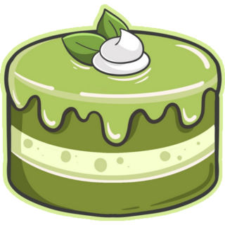 Matcha Green Tea Cake Sticker