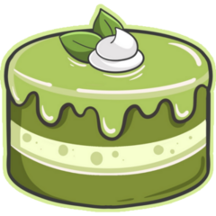 Matcha Green Tea Cake Sticker