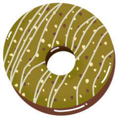 Matcha Green Tea Doughnut Sticker