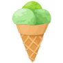 Matcha Ice Cream Cone Sticker