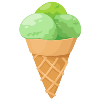 Matcha Ice Cream Cone Sticker