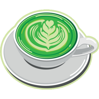 Matcha Latte Green Sticker