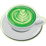 Matcha Latte Green Sticker