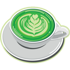 Matcha Latte Green Sticker