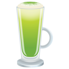 Matcha Latte With Froth Milk Sticker