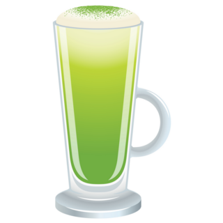 Matcha Latte With Froth Milk Sticker