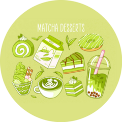 Matcha Tea Products Boba Tea Illustration Sticker