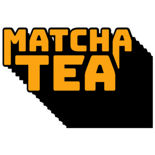 Matcha Tea Typography Sticker