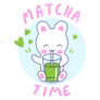 Matcha Time Bunny Sticker 