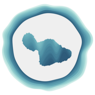 Maui Blue Badge Of The Island Sticker