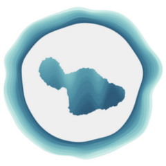 Maui Blue Badge Of The Island Sticker