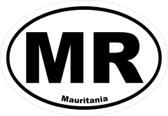 Mauritania Mr Oval Sticker
