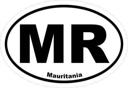 Mauritania Mr Oval Sticker