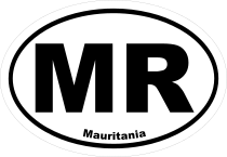 Mauritania Mr Oval Sticker