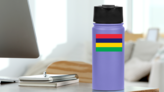 Mauritius Flag Sticker on a Water Bottle (New) example
