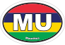 Mauritius Mu Flag Oval Sticker