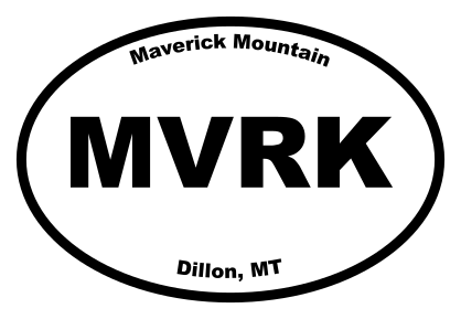 Maverick Mountain Oval Sticker