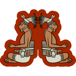 Mayan Men Red Sticker