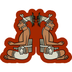 Mayan Men Red Sticker