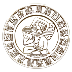 Mayan Mexican Circle Icon Sticker