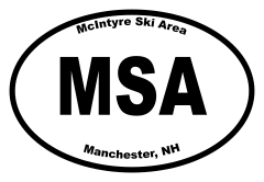 McIntyre Ski Area Oval Sticker