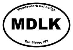 Meadowlark Ski Lodge Oval Sticker