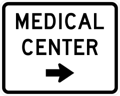 Medical Center To Right Sticker