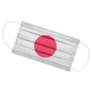 Medical Face Mask With Flag Of Japan Sticker