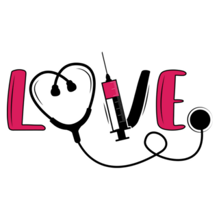 Medical Lettering Love Sticker 