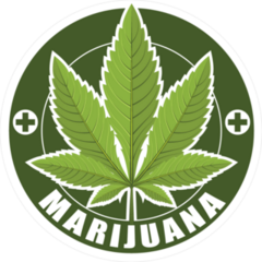 Medical Marijuana Circle Sticker