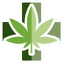 Medical Marijuana Flat Icon Sticker