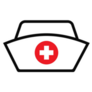 Medical Nurse Hat Icon Sticker