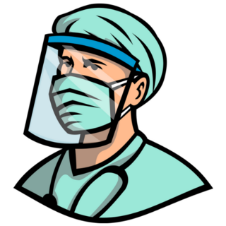 Medical Professional Wearing Protective Equipment
