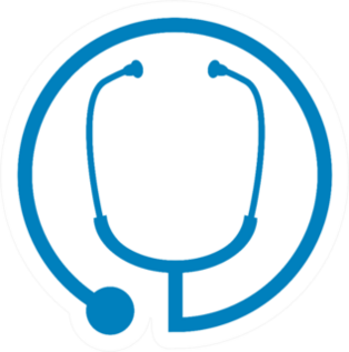 Medical Stethoscope Circle Symbol Logo Sticker