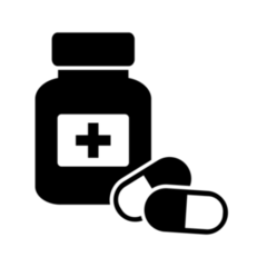 Medicine Bottle and Pills Transfer Sticker