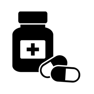 Medicine Bottle and Pills Transfer Sticker