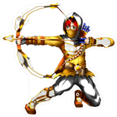 Medieval Era Anime Archer Sticker