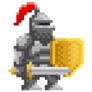 Medieval Knight Pixel Sticker