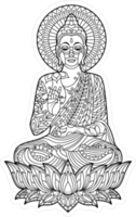 Meditating Buddha Sticker