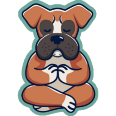 Meditation Boxer Sticker