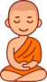 Meditation Buddhist Monk Sticker