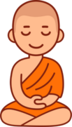 Meditation Buddhist Monk Sticker