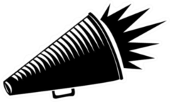 Megaphone Shout-out Cheerleader Sticker