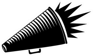 Megaphone Shout-out Cheerleader Sticker