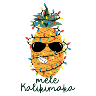 Mele Kalikimaka Happy New Year Christmas In Hawaiian Sticker