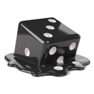 Melted Black Dice Sticker